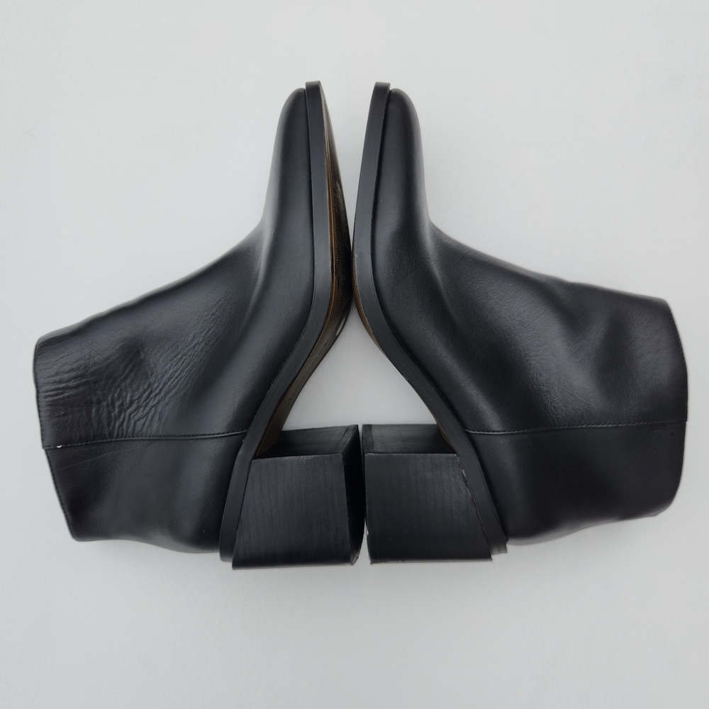 Vince Camuto Kelmi Leather Black Ankle Booties Size 8.5 - Picture 8 of 15